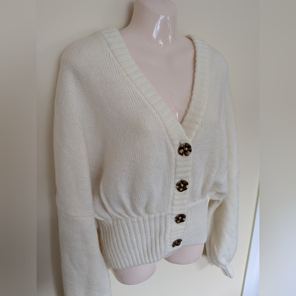 Anthropologie Farm Rio Knit Cardigan Sweater Large - Picture 8 of 16